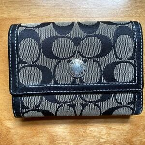 Women’s Coach Black Signature Wallet for Sale
